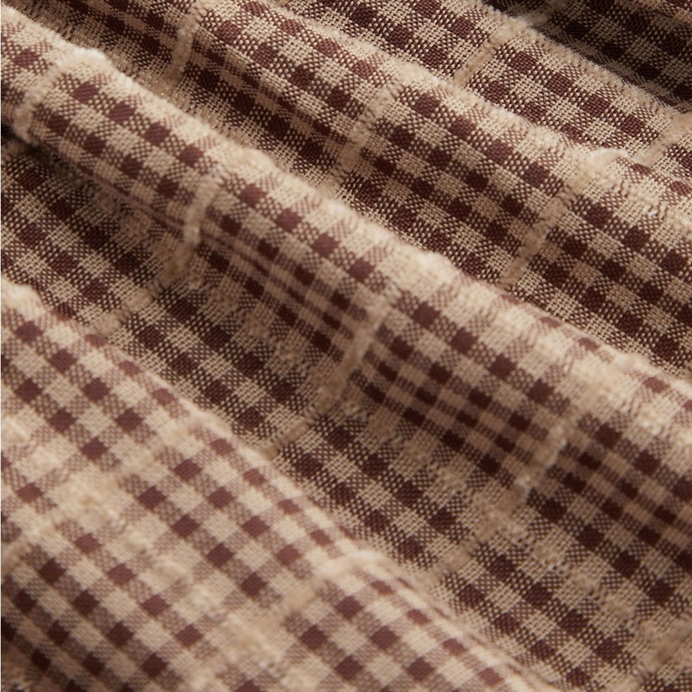 Cider Square Neck Shirred Gingham Maxi Dress - Picture 5 of 6
